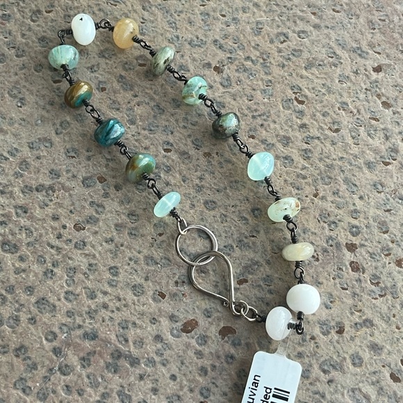 Elegant Peruvian Opal Multi-Color Beaded Bracelet 8” long